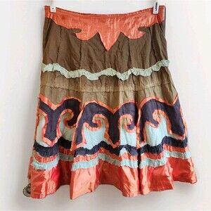 Vintage Candie’s Boho Patchwork Skirt – Size Medium